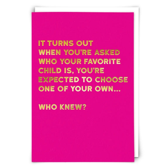 Turns Out Greeting Card