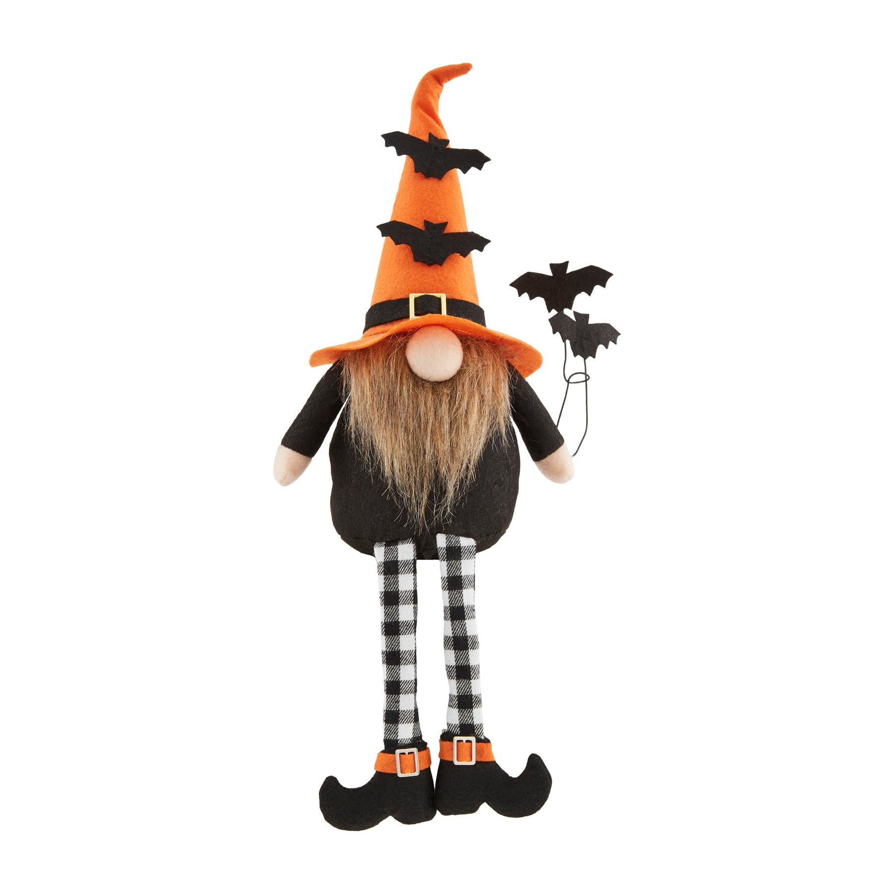 Mudpie Bat Hat Halloween Dangle Leg Gnome
