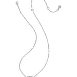 Elisa Luxe Short Pendant Necklace | Silver | White CZ - Juli's Wearable Art