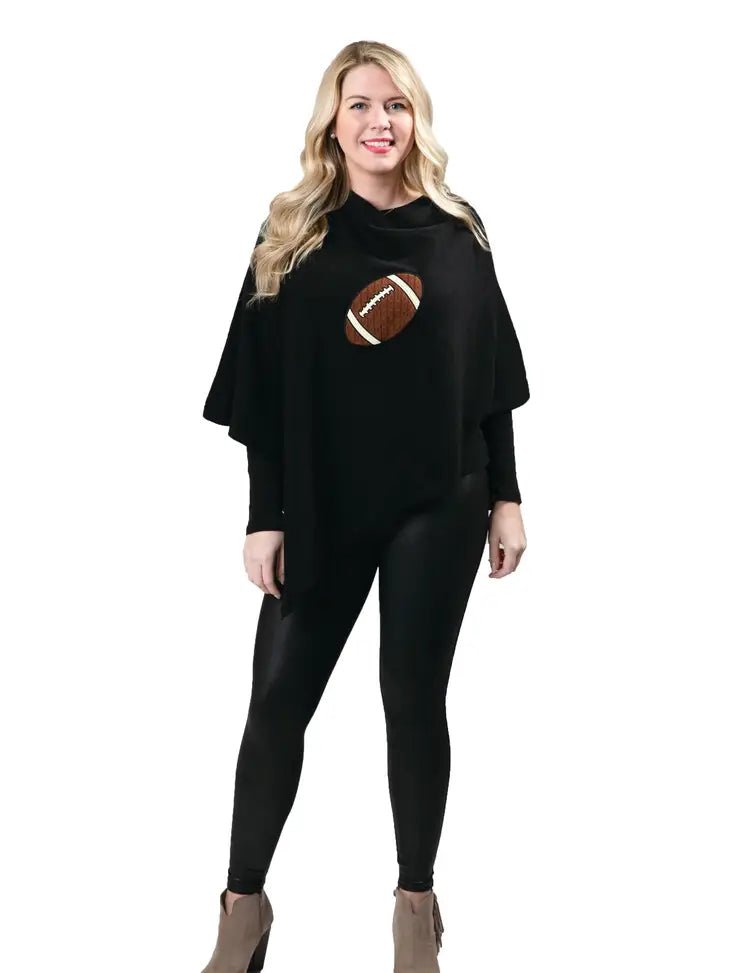 Embroidered Football Ponchos - Juli's Wearable Art