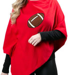 Embroidered Football Ponchos - Juli's Wearable Art