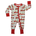 Emerson & Friends - Christmas Train Bamboo Convertible Baby Pajamas - Juli's Wearable Art