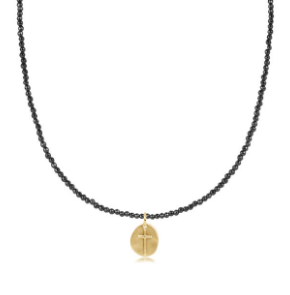 enewton 15" Choker Faceted Hematite 2MM - Inspire Small Gold Charm - Juli's Wearable Art