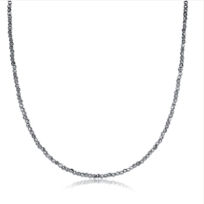 enewton 15" Choker Silver Faceted Hematite 2MM - Juli's Wearable Art