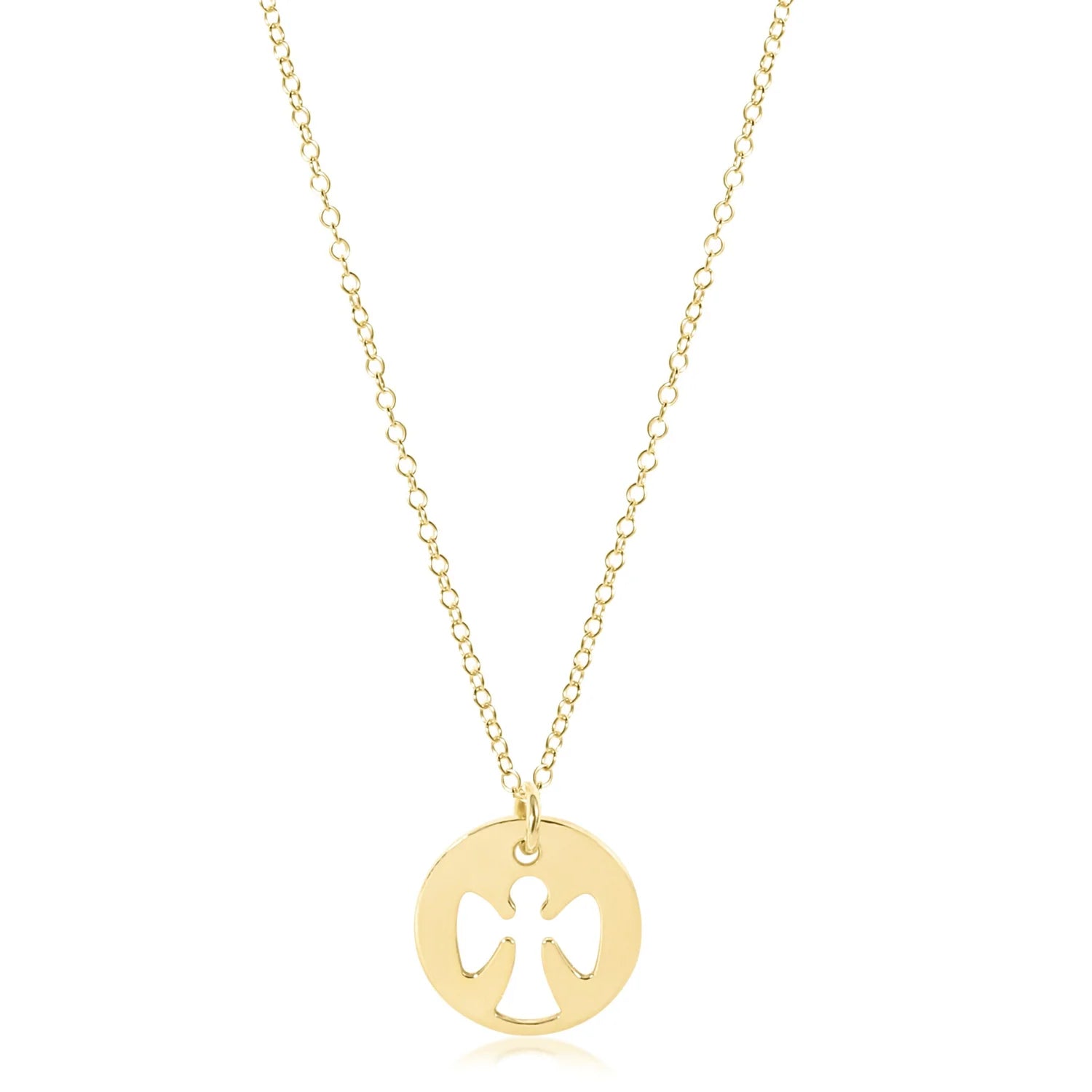 enewton 16" Guardian Angel Gold Disc Necklace - Juli's Wearable Art