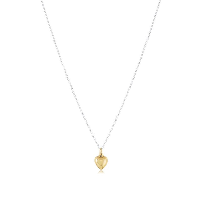 Enewton 16" Mixed Metal Necklace | Love Plush Small Gold Charm - Juli's Wearable Art