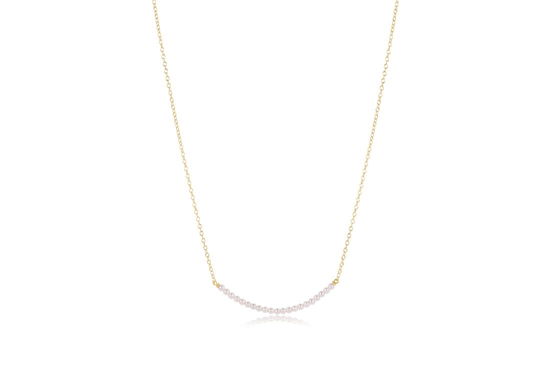 enewton 16" Necklace Gold | Beaded Bliss Small Pearl