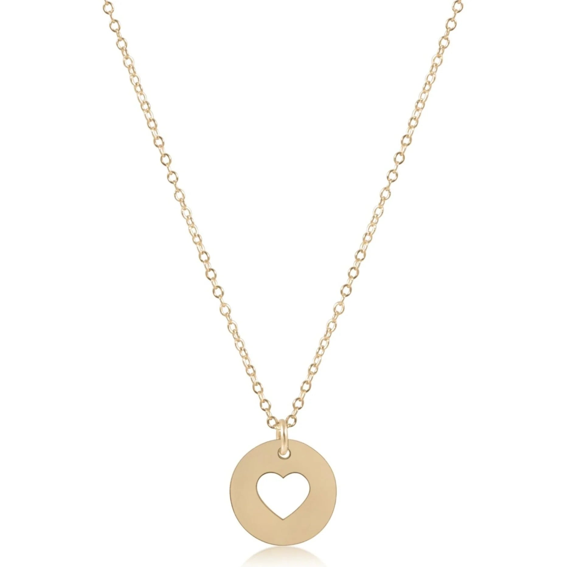 enewton 16" necklace gold - love gold disc - Juli's Wearable Art