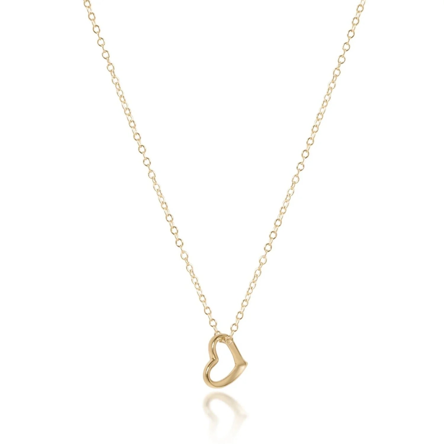 enewton 16" necklace gold - love small gold charm - Juli's Wearable Art