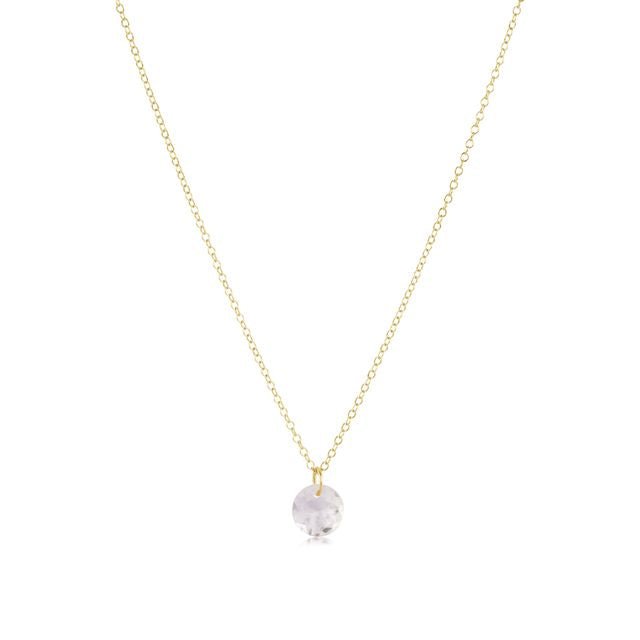 enewton Gold Reflection Birthstone Charm Necklace | April