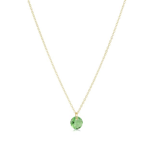 enewton Gold Reflection Birthstone Charm Necklace | August