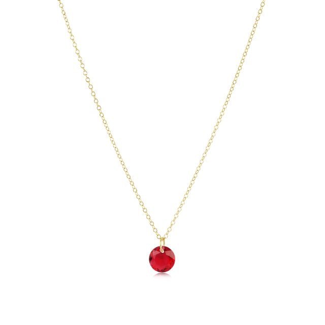 enewton Gold Reflection Birthstone Charm Necklace | July