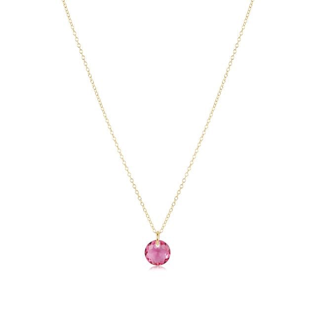 enewton Gold Reflection Birthstone Charm Necklace | October