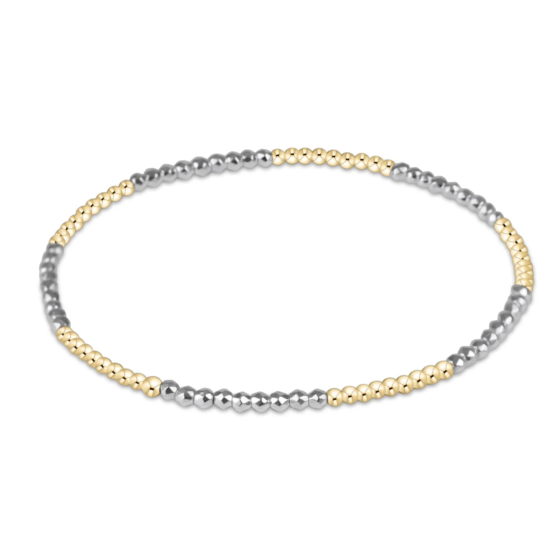 enewton Blissful Pattern 2mm Bead Bracelet - Bright Silver Faceted Hematite - Juli's Wearable Art