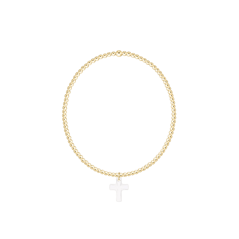 enewton Classic Gold 2mm Bracelet | Blessed Crystal Charm