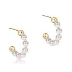 enewton Classic Gold Beaded Post Hoop Earrings - Juli's Wearable Art