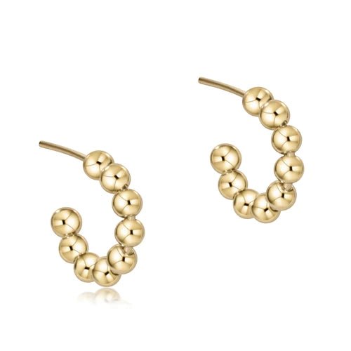 enewton Classic Gold Beaded Post Hoop Earrings - Juli's Wearable Art