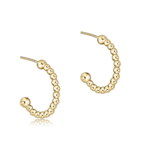 enewton Classic Gold Beaded Post Hoop Earrings - Juli's Wearable Art