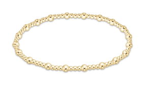 enewton Classic Gold Sincerity Pattern Bracelet | 3mm