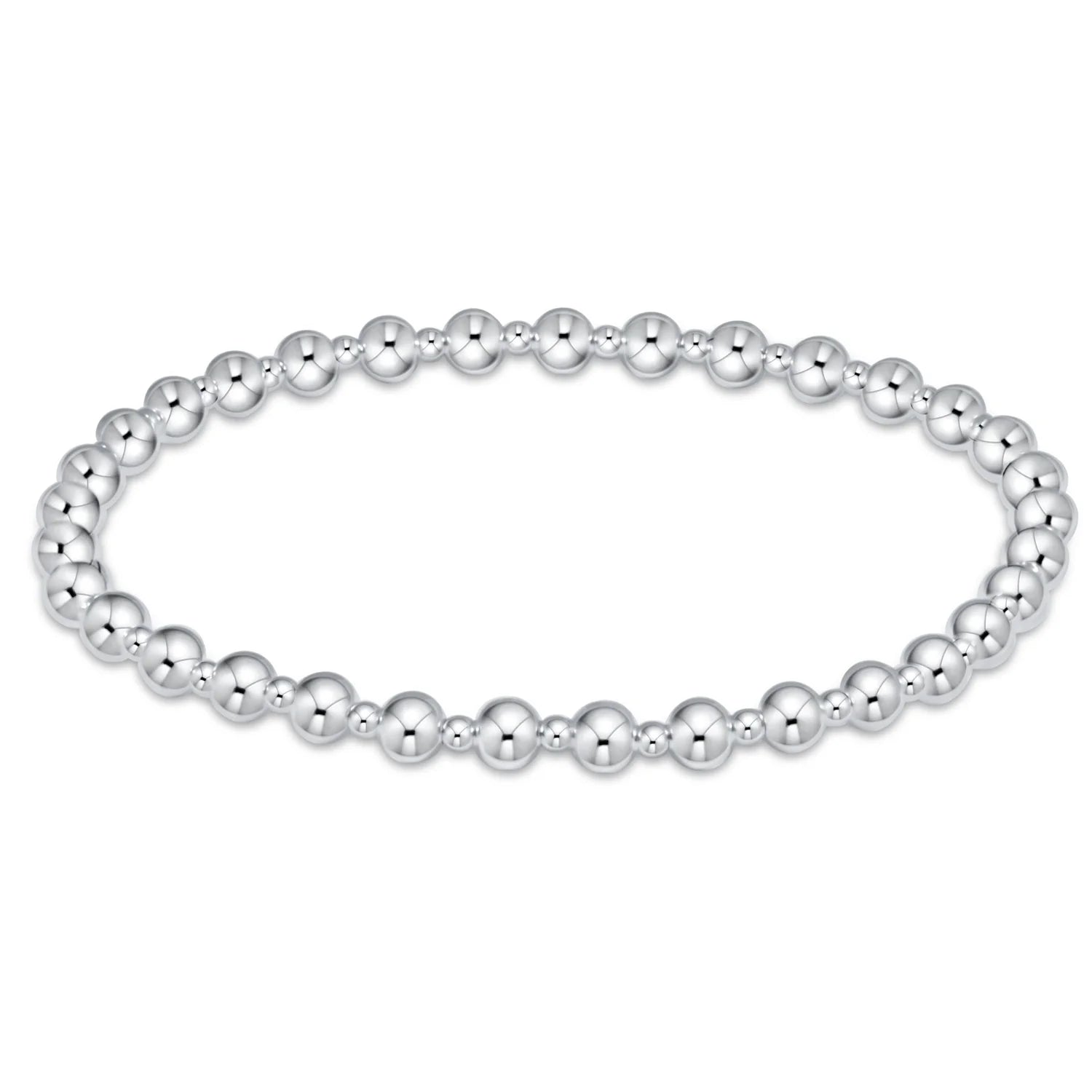 enewton classic grateful pattern 4mm bead bracelet - sterling