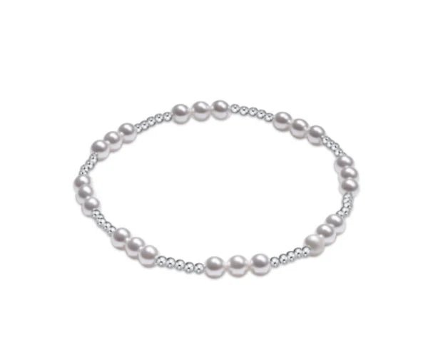 enewton "Classic Joy" Pattern Sterling 4mm Bead Bracelet - Pearl - Juli's Wearable Art