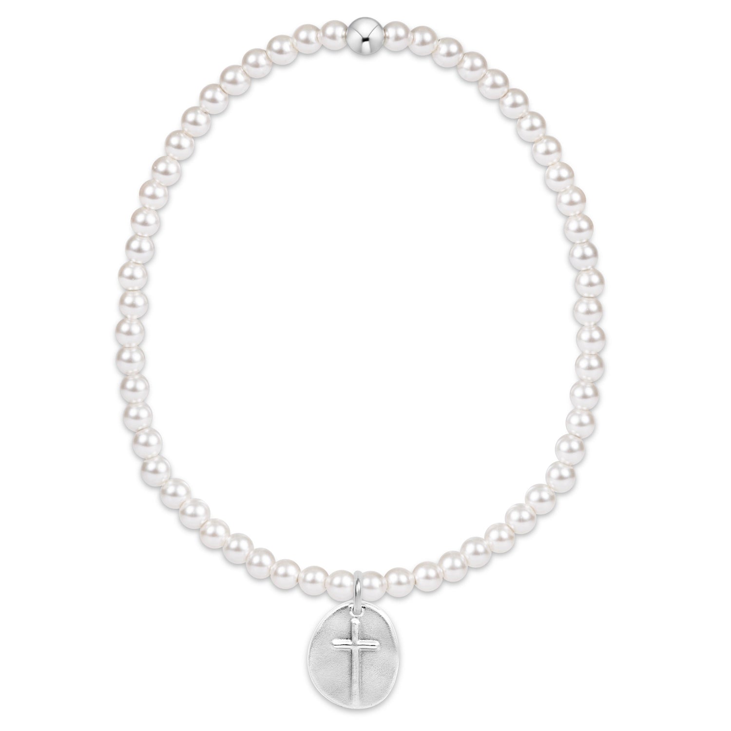enewton Classic Pearl 3mm Bead Bracelet - Inspire Small Sterling Silver Charm - Juli's Wearable Art