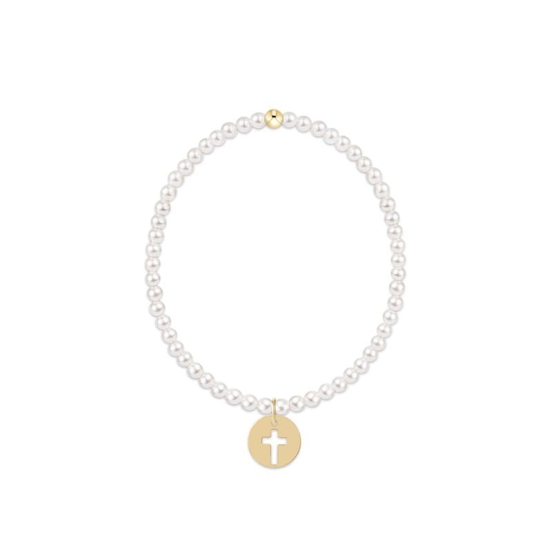 enewton Classic Pearl 3mm Bracelet | Blessed Gold Disc - Juli's Wearable Art