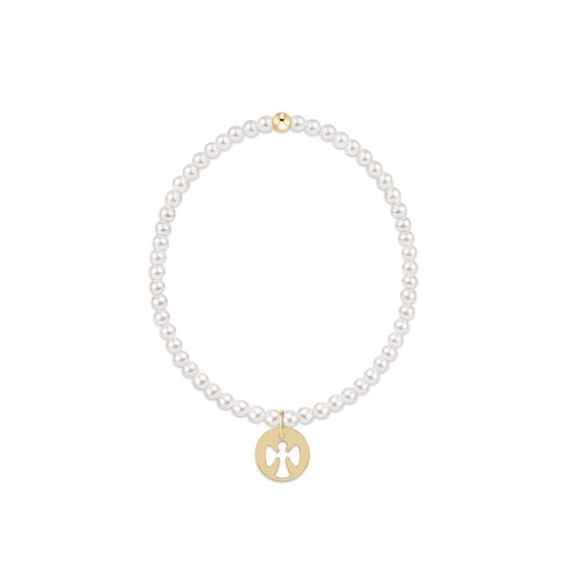 enewton Classic Pearl 3mm Bracelet | Guardian Angel Gold Disc - Juli's Wearable Art