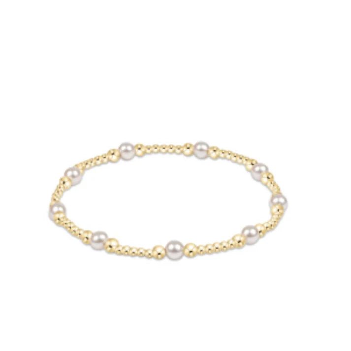 enewton Classic Purpose Pattern 4mm Bead Bracelet - Pearl - Juli's Wearable Art