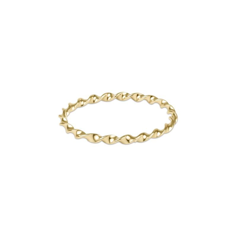 Enewton Classic Twisted Thin Band Ring | Gold