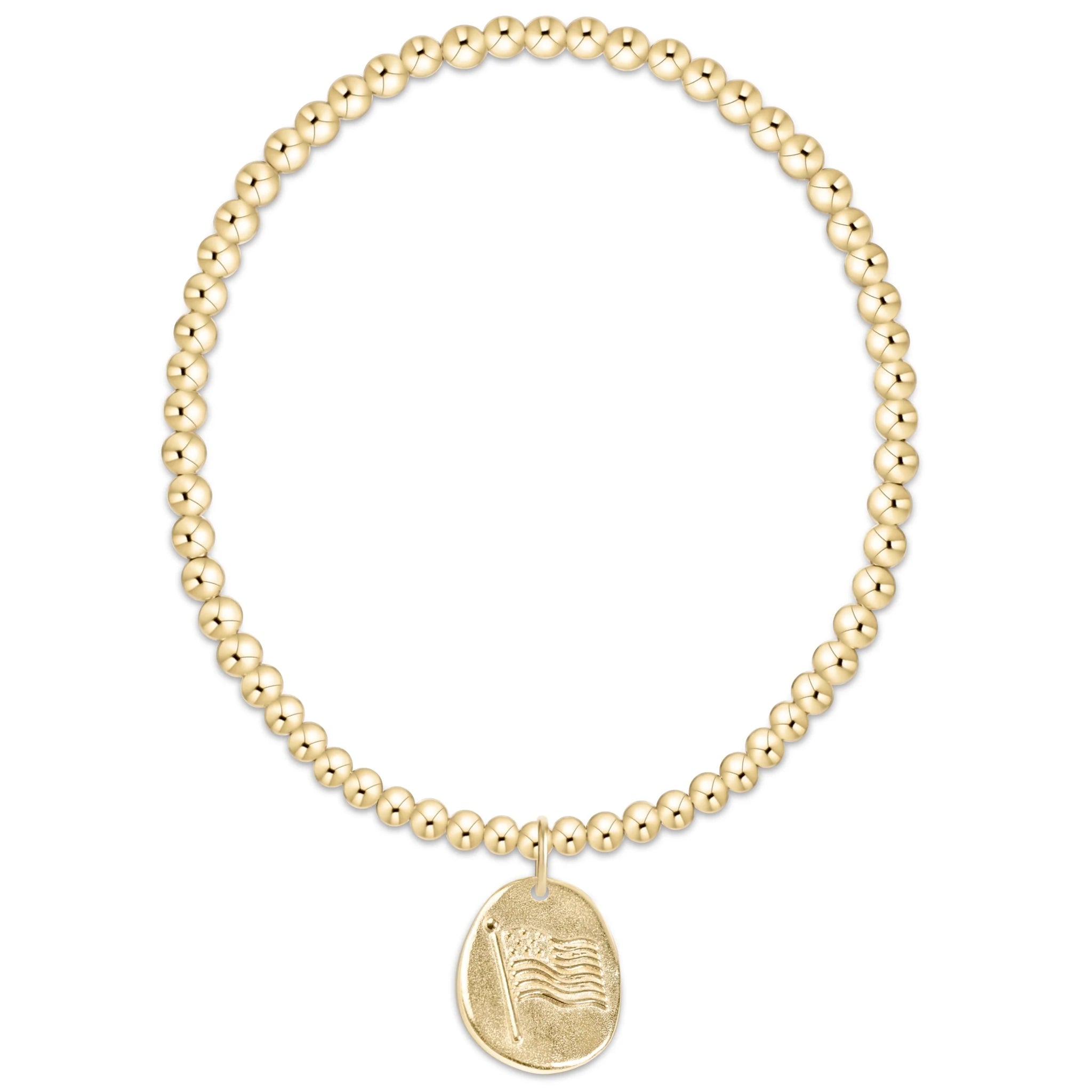 enewton Extends | Classic Gold 3mm Bracelet | Inspire America Gold Disc - Juli's Wearable Art
