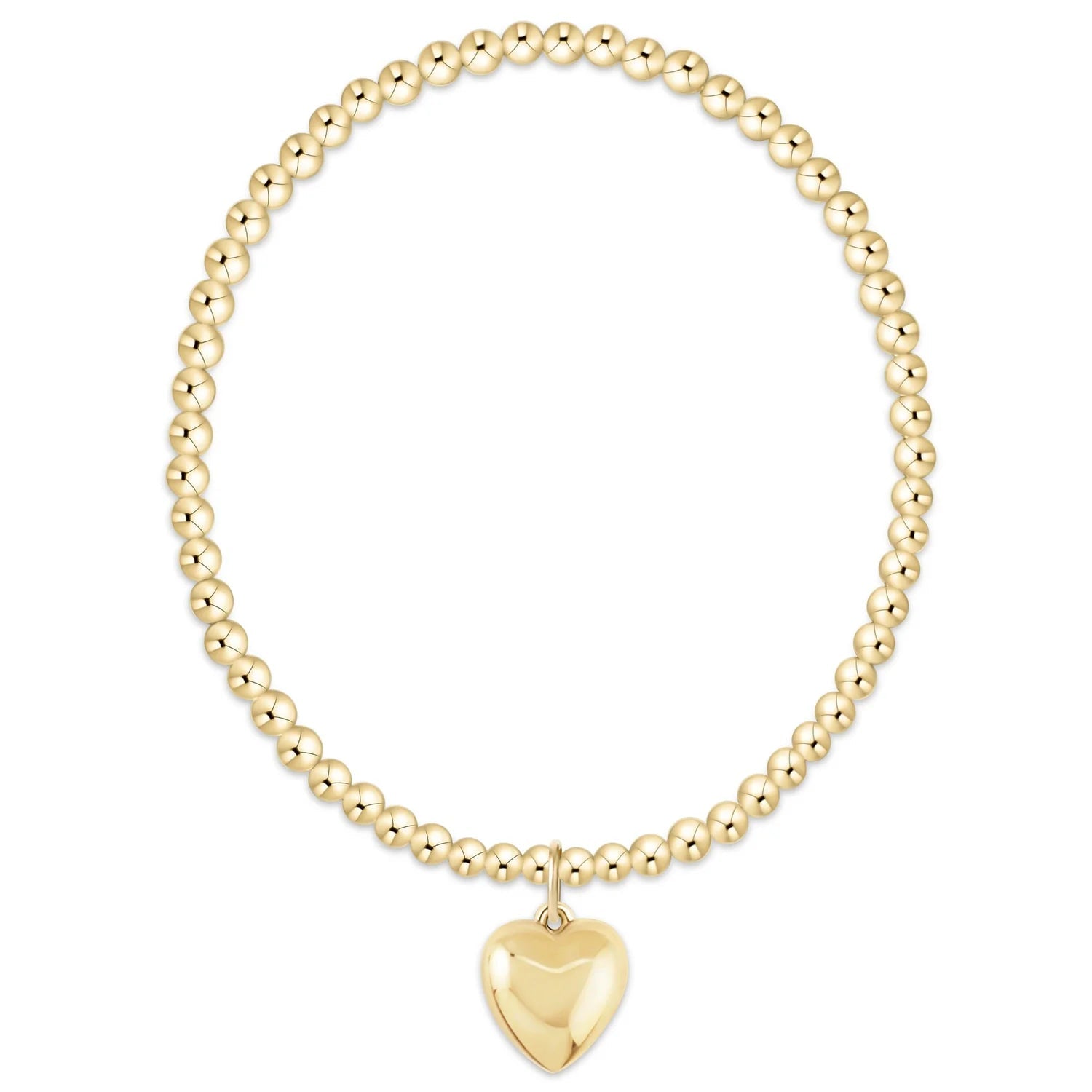 enewton Extends Classic Gold 3mm Bracelet | Love Plush Gold Charm - Juli's Wearable Art