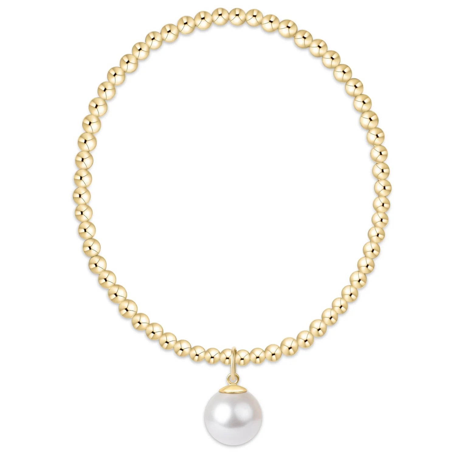 enewton Extends Classic Gold 3mm Bracelet | Pearl Charm - Juli's Wearable Art