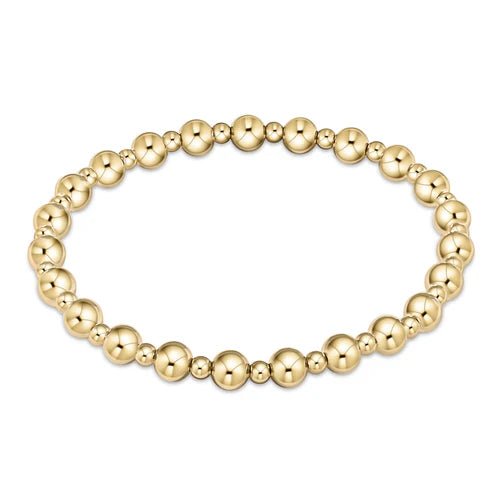 enewton Extends - classic grateful pattern 5mm bead bracelet - gold - Juli's Wearable Art