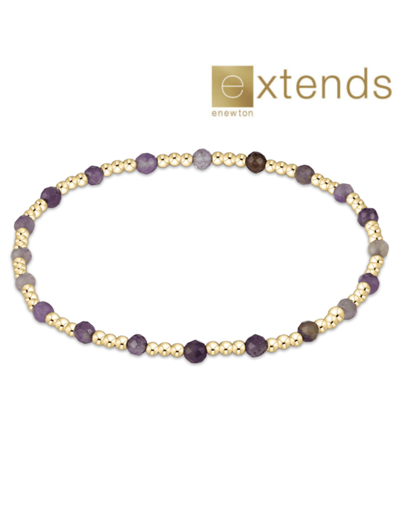 Enewton Extends Gemstone Gold Sincerity Pattern 3mm Beaded Bracelet | Purple Amethyst - Juli's Wearable Art