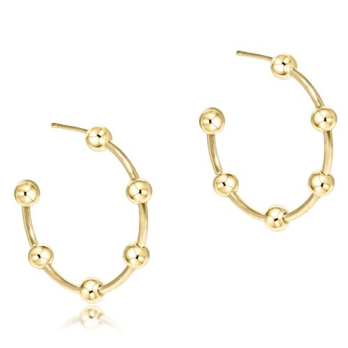 enewton Gold Beaded Simplicity Post Hoop Earrings - Juli's Wearable Art