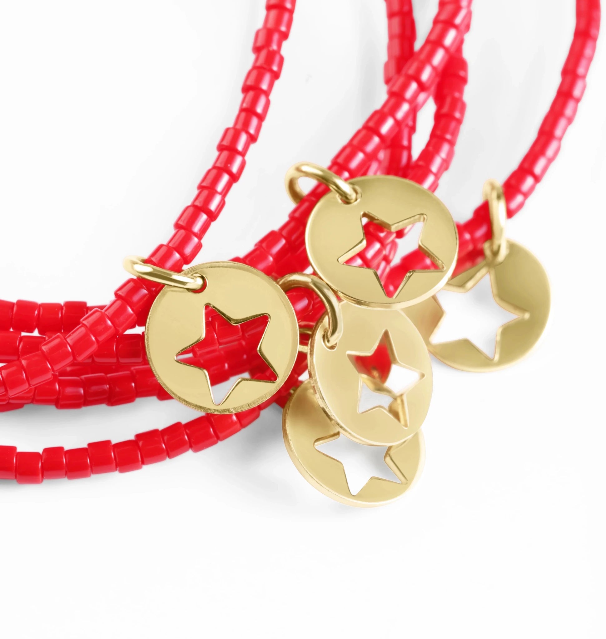 enewton Hope Classic Bracelet | Bright Red | Star Small Gold Disc