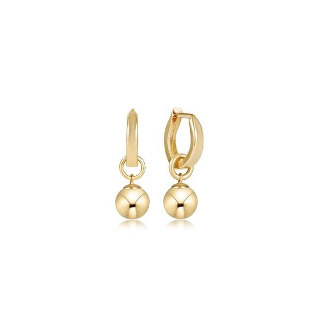 enewton Huggie Classic Gold .5" Hoop Earrings | 8mm Gold Charm - Juli's Wearable Art