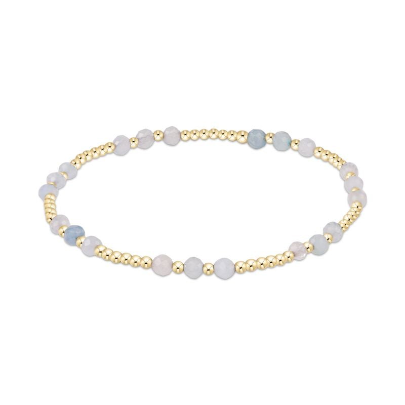 enewton Joy Gemstones 3mm Gold Bracelet | Aquamarine - Juli's Wearable Art