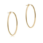 enewton Oval Smooth Gold 2" Hoops - Juli's Wearable Art