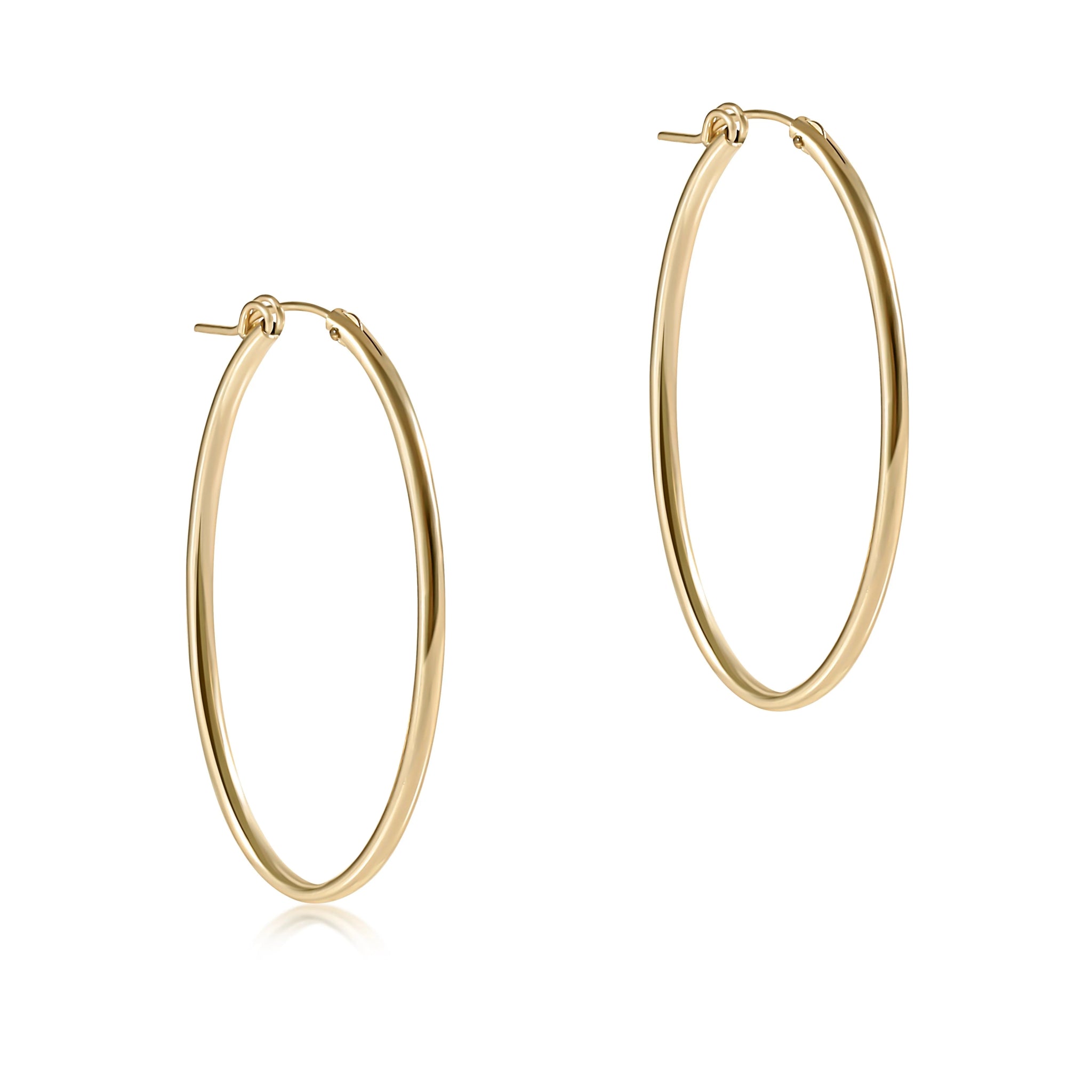 enewton Oval Smooth Gold 2" Hoops - Juli's Wearable Art