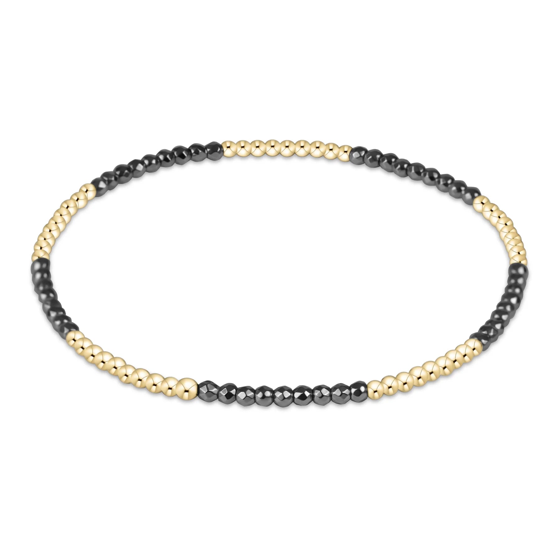 enewton Pattern 2mm Bead Bracelet - Silver Faceted Hematite - Juli's Wearable Art