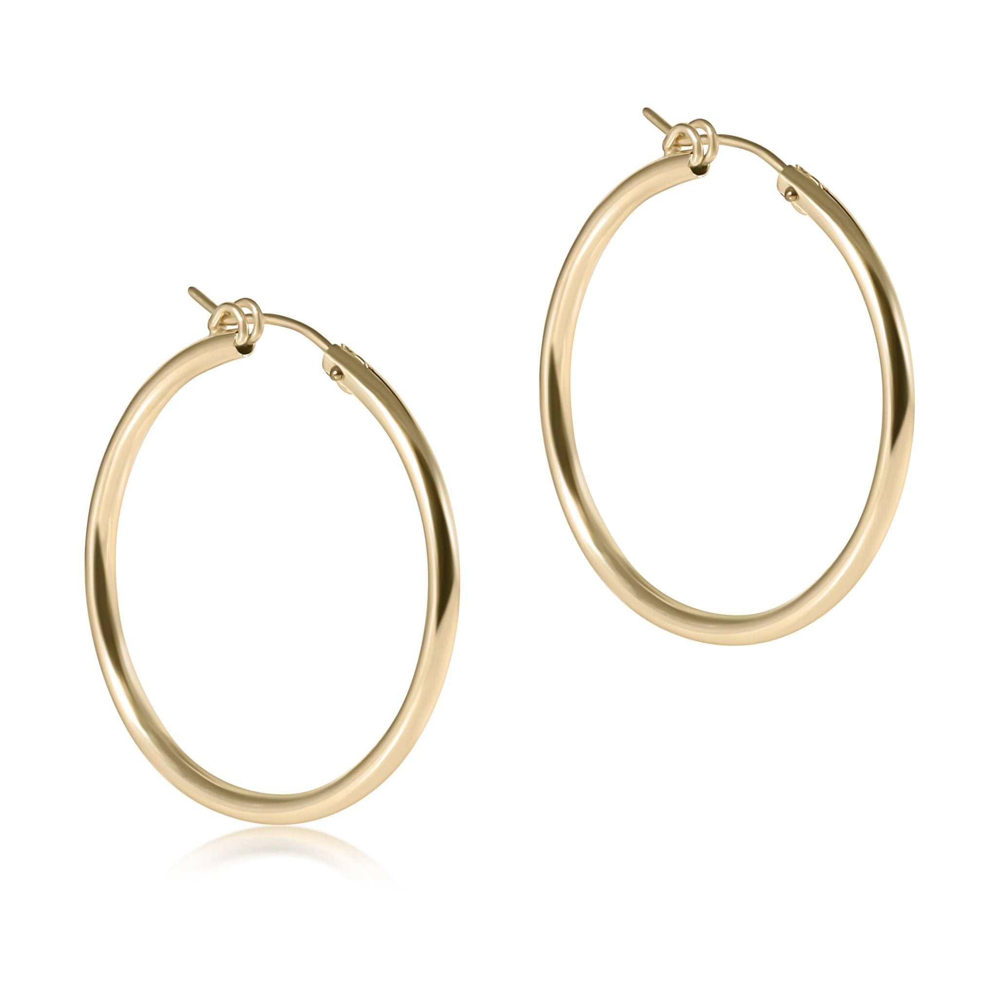 enewton Round Smooth Gold 1.25" Hoops - Juli's Wearable Art