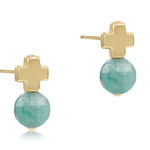 enewton Signature Cross Gold Gemstone Studs - Juli's Wearable Art