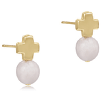 enewton Signature Cross Gold Gemstone Studs - Juli's Wearable Art