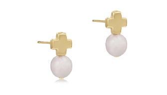 enewton Signature Cross Gold Gemstone Studs - Juli's Wearable Art