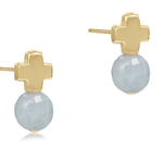 enewton Signature Cross Gold Gemstone Studs - Juli's Wearable Art
