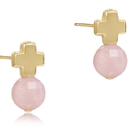 enewton Signature Cross Gold Gemstone Studs - Juli's Wearable Art