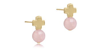 enewton Signature Cross Gold Gemstone Studs - Juli's Wearable Art