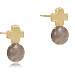 enewton Signature Cross Gold Gemstone Studs - Juli's Wearable Art